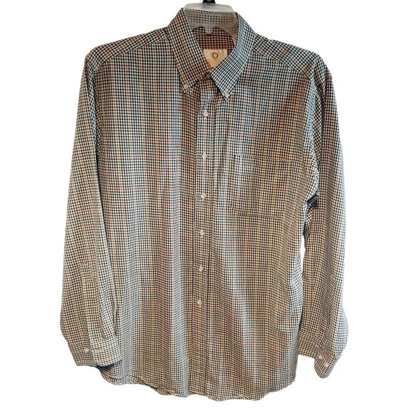 Viyella Mens Long Sleeve Checkered Shirt L Wool Blend Cozy Artsy Outdoor Cottage - Picture 1 of 7